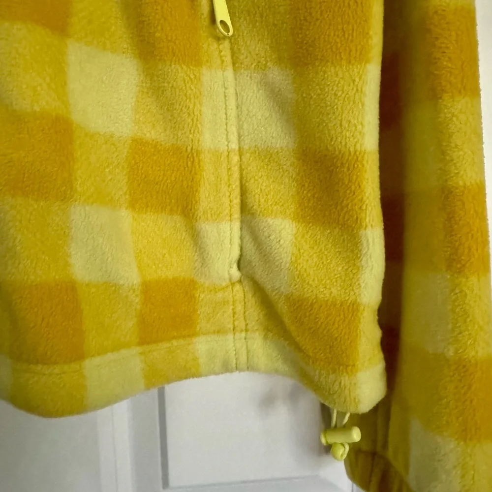 Columbia Yellow Checkered Fleece Jacket - Picture 5 of 6